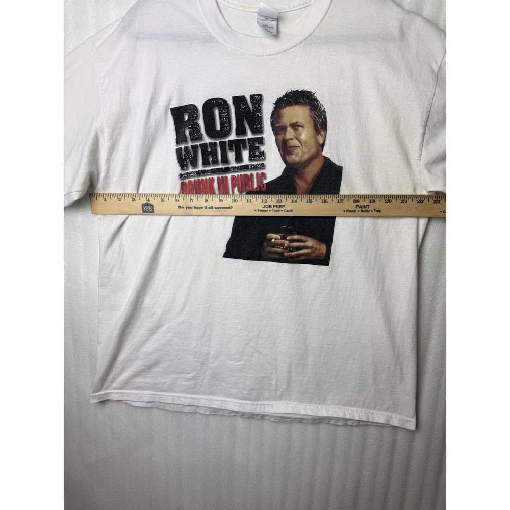 Vintage Ron White Drunk In Public Comedy Show White Shirt Size XLarge TaterSalad - Picture 7 of 11
